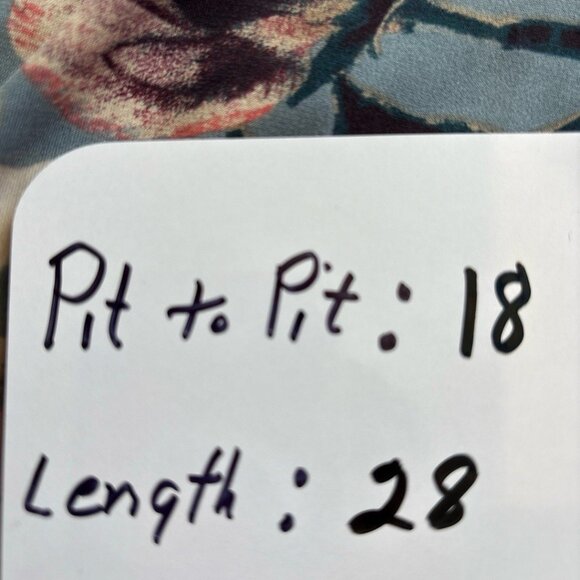 MY Bump Pregnancy Top Womens Dusty Blue Floral Pleated Short Sleeve Maternity - Picture 2 of 5